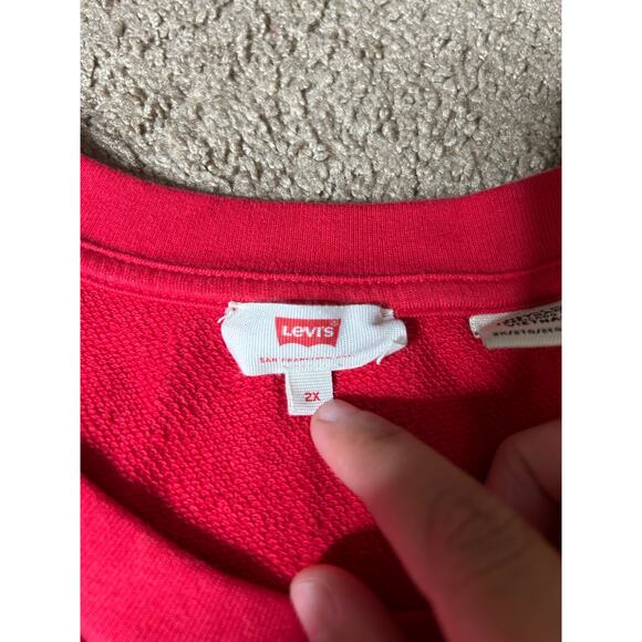 Women’s 2XL Levi’s red logo crew neck sweatshirt Levis brand comfy - Picture 3 of 5